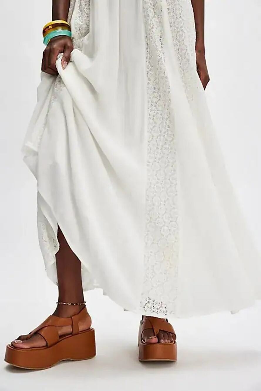 New Free People Holt Flatform Sandals $128 US SIZE 8.5  Cognac Brown